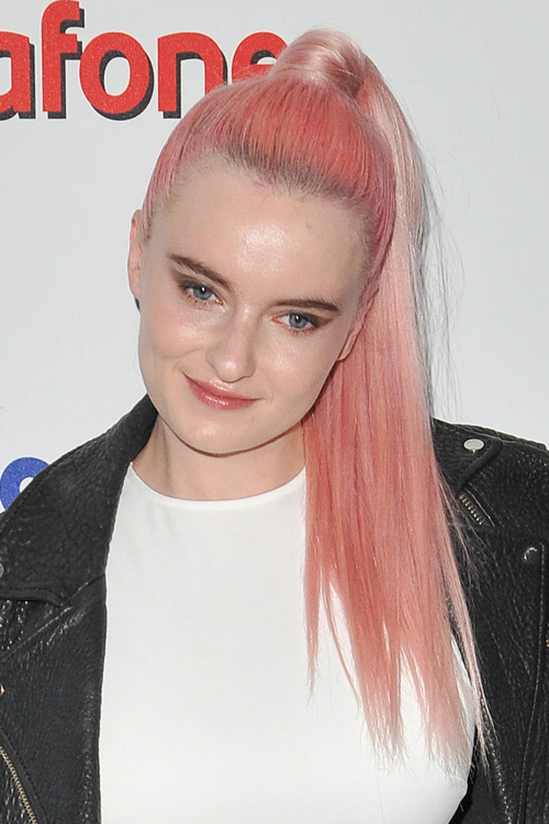 Grace Chatto Straight Pink High Ponytail, Ponytail, Uneven 