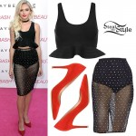 Jordyn Jones: Peplum Top, Mesh Skirt