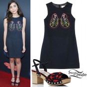 Rowan Blanchard: Lungs Dress, Bird Sandals | Steal Her Style