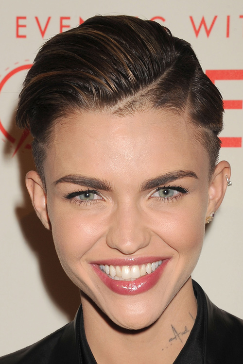 Ruby Rose Straight Medium Brown All-Over Highlights 
