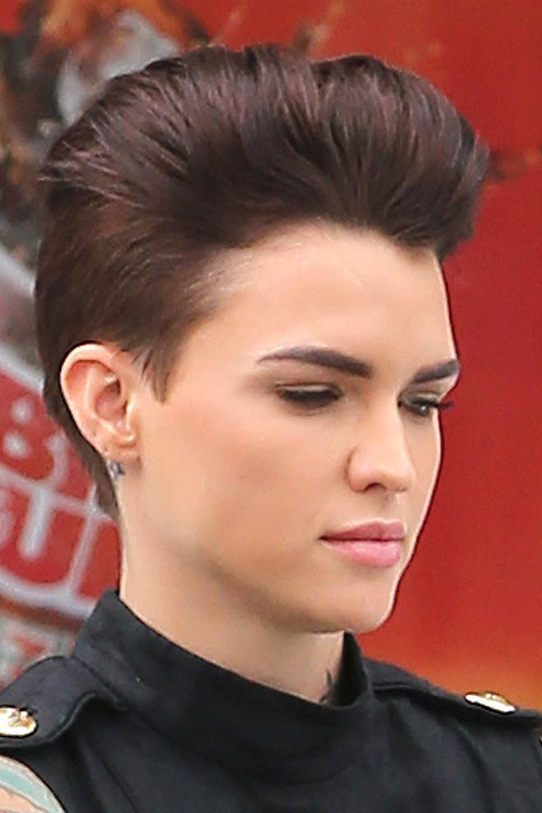 Ruby Rose Straight Auburn Mohawk Hairstyle  Steal Her Style