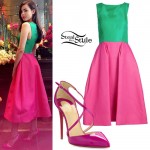 Sofia Carson: Green & Pink Dress