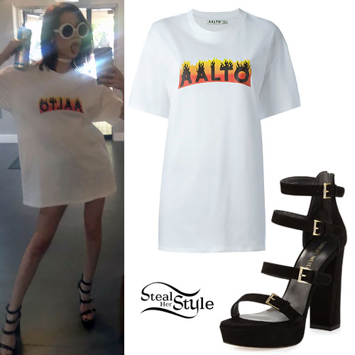Amanda Steele: Flame T-Shirt, Strap Sandals