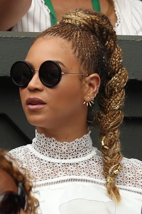 Beyoncé Straight Medium Brown All-Over Highlights, Braid, Mini Braids ...