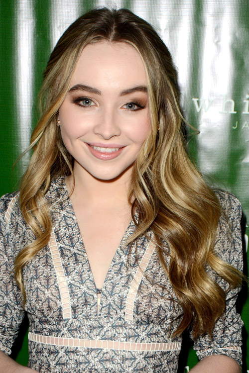 Sabrina Carpenter Wavy Medium Brown Angled, Loose Waves 