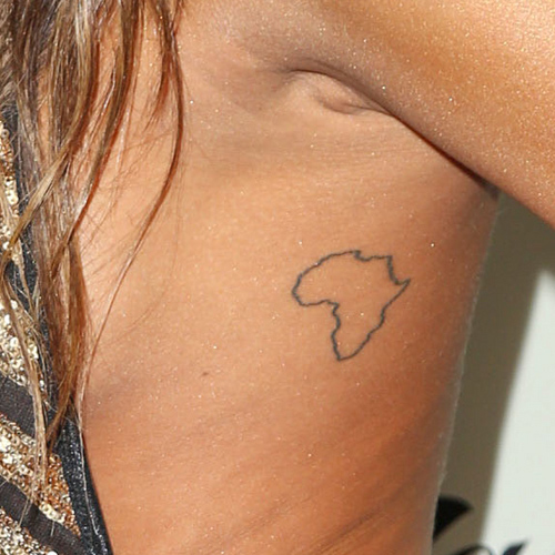 Tattoo uploaded by Jennifer R Donnelly  Client photo by laolove of African  continent tattoo ith adinkra symbols inside  unknown artist  laoove  adinkra symbol africa continent backtattoo  Tattoodo