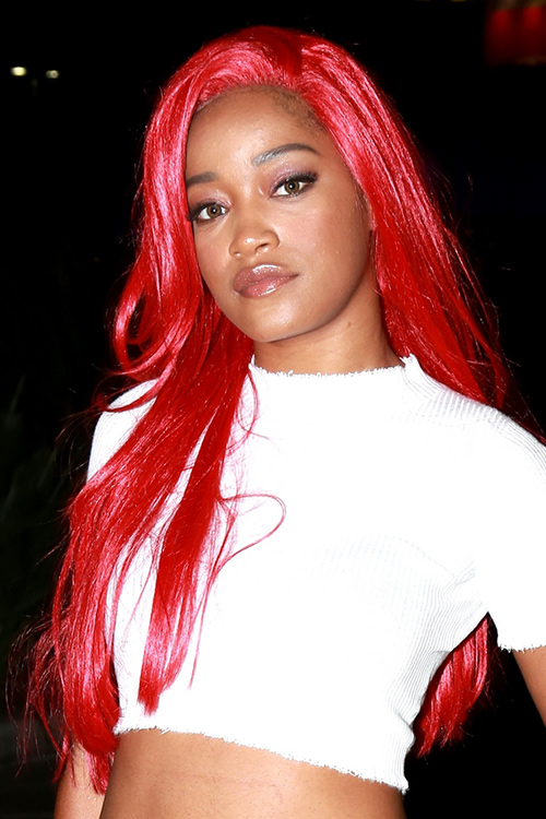 Keke Palmer Straight Red Side Part, Wig Hairstyle  Steal 
