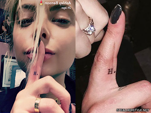 Ashley Benson Initial Finger Tattoo  Steal Her Style