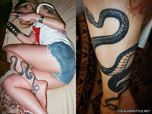 Snake Leg Tattoo by Spider: TattooNOW