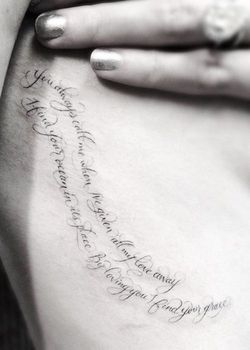 60 Lyrics Tattoo Photos & Meanings | Page 2 of 6 | Steal Her Style | Page 2