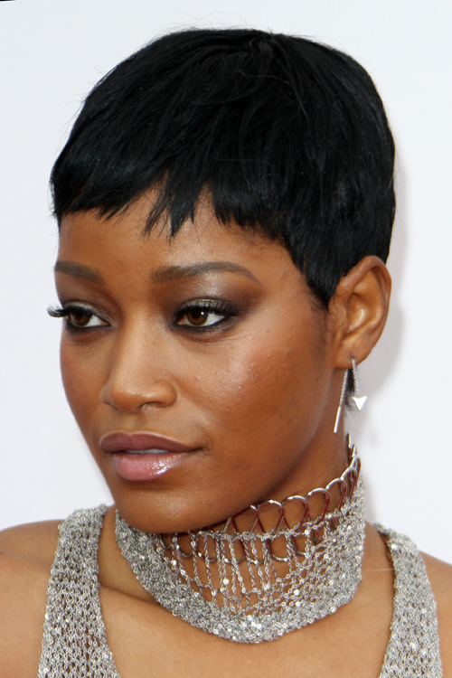 Keke Palmer Straight Black Pixie Cut Hairstyle | Steal Her Style