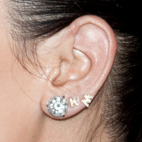 kim kardashian initial earrings