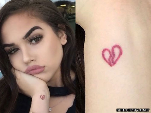 Maggie Lindemann Broken Heart Wrist Tattoo | Steal Her Style