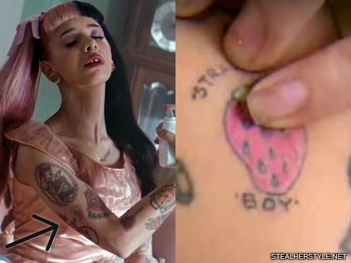 Melanie Martinez Cheese Heart Upper Arm Tattoo  Steal Her Style