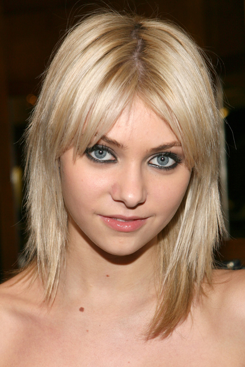 Taylor Momsen Straight Honey Blonde Choppy Bangs, Choppy 