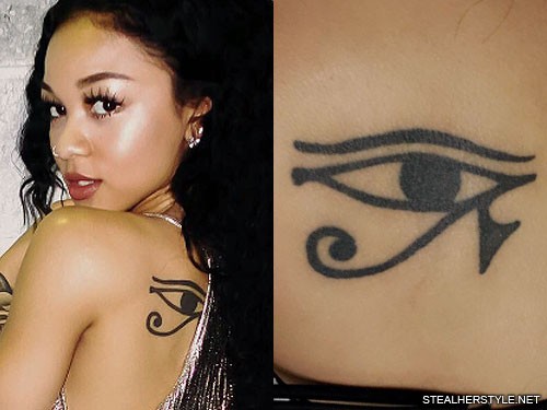 15 Horus Eye Upper Back Tattoos