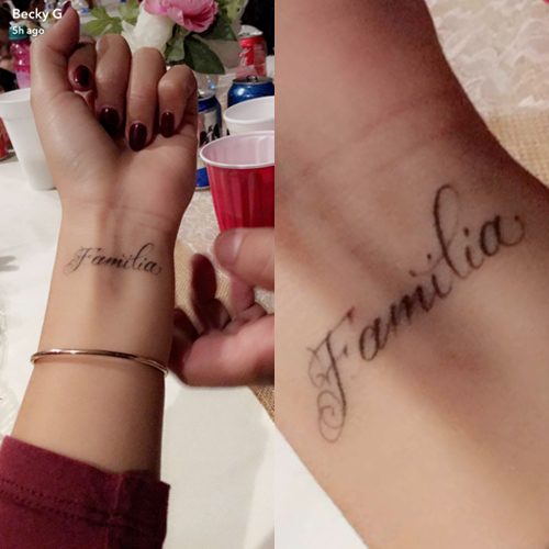 Becky G Familia Wrist Tattoo  Steal Her Style