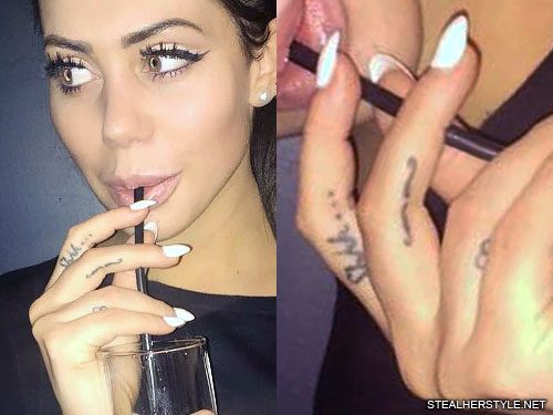 Chloe Ferry Mustache Finger Tattoo Steal Her Style