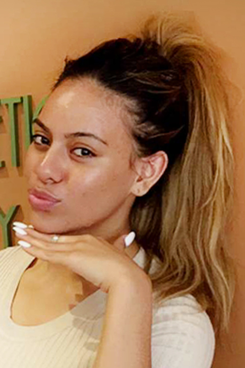 Dinah Jane Hansen Straight Dark Brown High Ponytail, Messy 