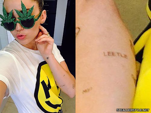 Miley Cyrus Writing Forearm Tattoo | Steal Her Style