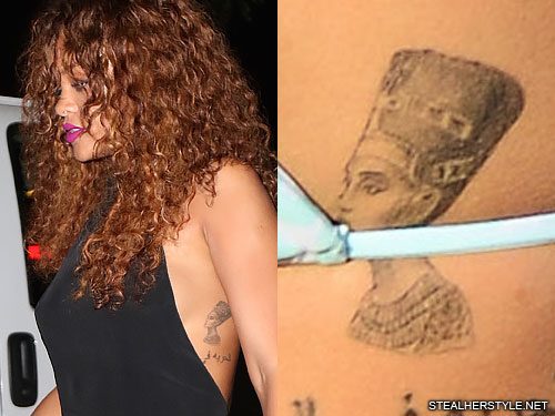 Rihanna in Silver Diamond Accessories and Graphic Tattoos at AMA 2013