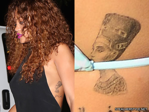 Rihanna Nefertiti Side Tattoo | Steal Her Style