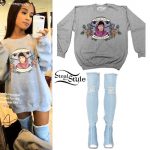 Ariana Grande: Malala Sweatshirt, Denim Boots