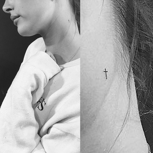 cross tattoo on throat for men｜TikTok Search