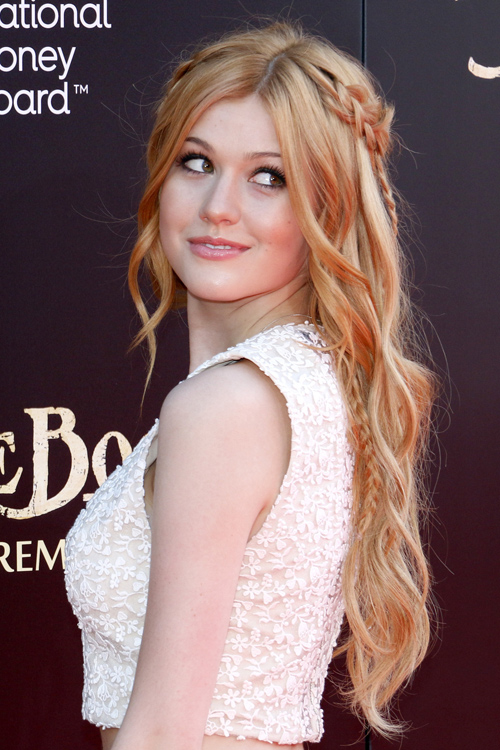 Katherine McNamara Wavy Ginger Long Layers, Loose Waves 