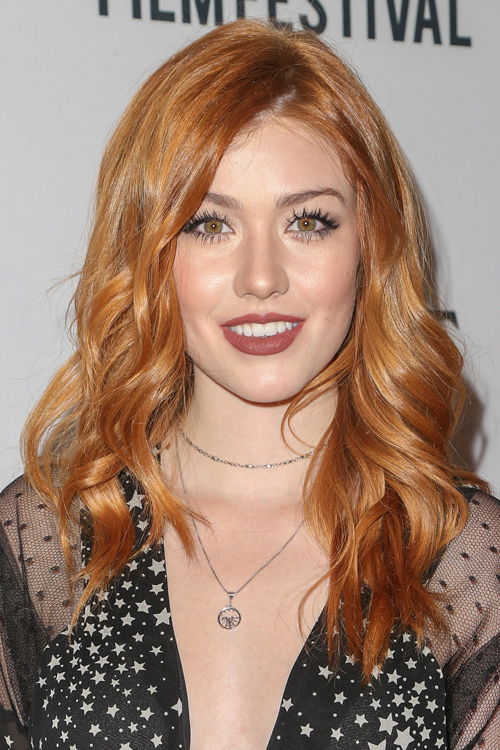 Katherine McNamara Wavy Ginger Barrel Curls Hairstyle 