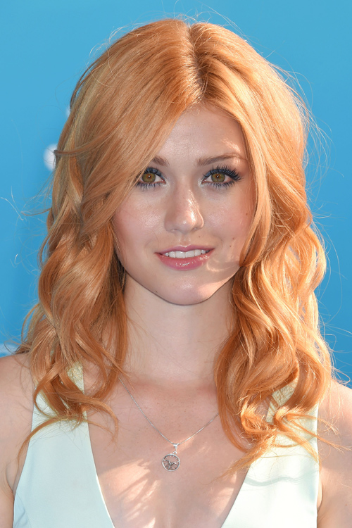 Katherine McNamara Wavy Ginger Barrel Curls Hairstyle 