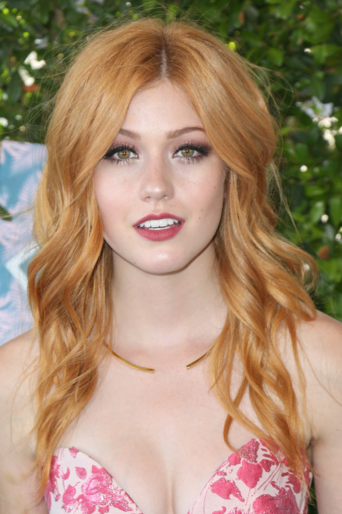 Katherine McNamara Wavy Ginger Angled, Barrel Curls Hairstyle | Steal