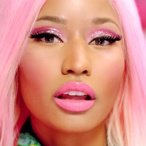 Nicki Minaj Makeup: Black Eyeshadow, Pink Eyeshadow & Pink Lipstick ...