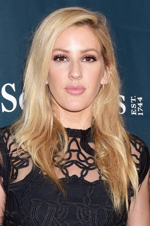 Ellie Goulding Wavy Light Brown Angled Hairstyle | Steal Her Style