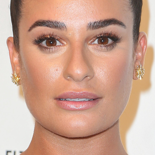 Lea Michele Makeup: Black Eyeshadow, Bronze Eyeshadow & Pink Lip Gloss