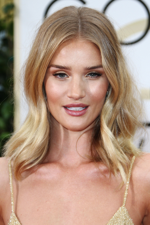 Rosie Huntington-Whiteley Wavy Light Brown Ombré Hairstyle | Steal Her ...