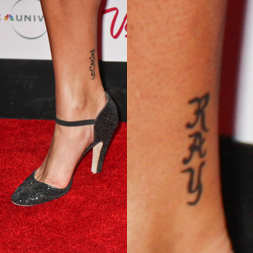 Amanda Beard Writing Ankle Tattoo | Steal Her Style