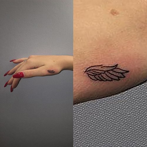 angel and bat wing tattoos