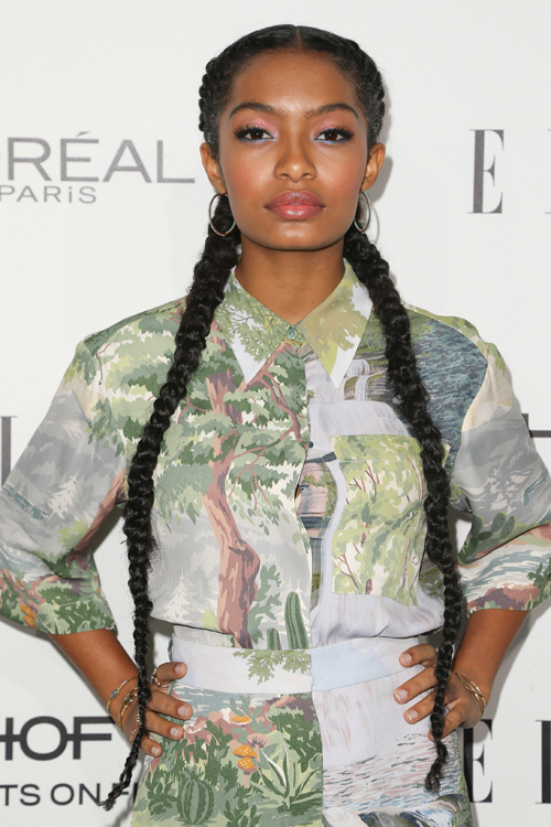 Yara Shahidi Curly Black Pigtail Braids Hairstyle | Steal Her Style