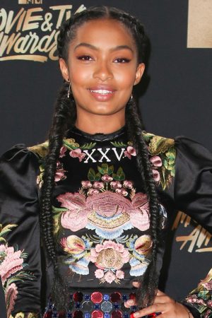 Yara Shahidi Straight Black Pigtail Braids Hairstyle | Steal Her Style