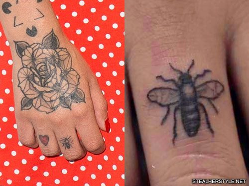 Bee Tattoo Design On Behind Ear | Tattoo Designs, Tattoo Pictures