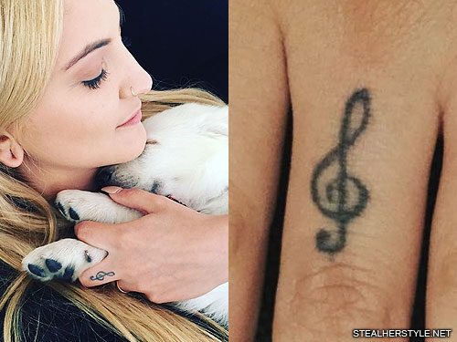 Julia Michaels Treble Clef Knuckle Tattoo  Steal Her Style
