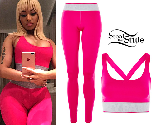 Nicki Minaj: Pink Sports Bra & Tights