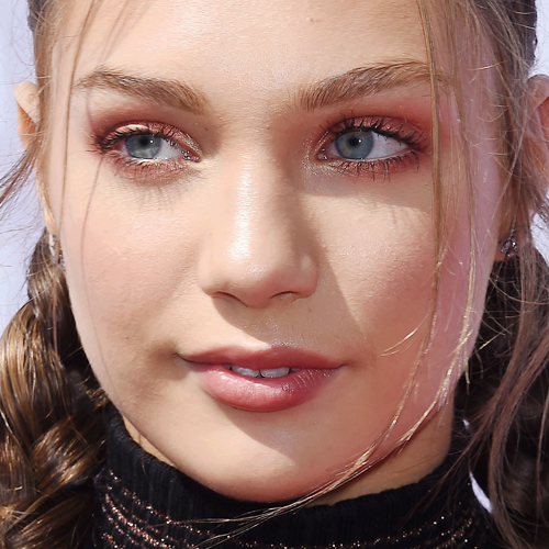 Maddie Ziegler Makeup Beige Eyeshadow White Eyeshadow Clear Lip