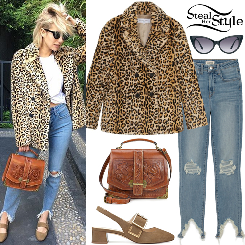 ripped jeans with leopard print