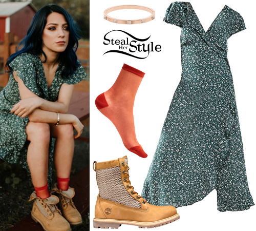 dress with timberland boots