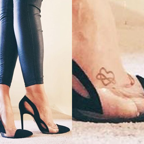Infinity Tattoo On Girl Left Foot