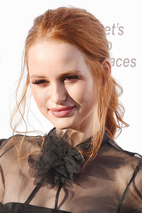 Madelaine Petsch Wavy Ginger Face-Framing Pieces, Ponytail 