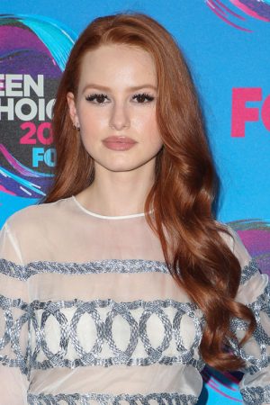 Madelaine Petsch Wavy Ginger Loose Waves, Side Part Hairstyle | Steal ...