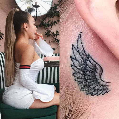Minimalist Butterfly Tattoo Design Under EarButterfly Tattoo Ideas